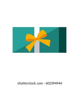 gift box icon over white background. colorful design. vector illustration