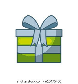 gift box icon over white background. colorful design. vector illustration