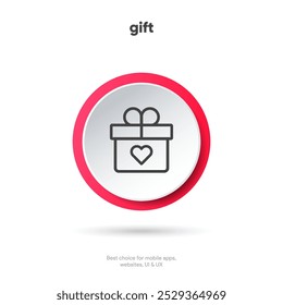 Icono de caja de regalo. Icono de regalo. Símbolo del paquete de regalo. Vector presente signo EPS10