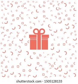 Gift box icon. Package in gift wrap
