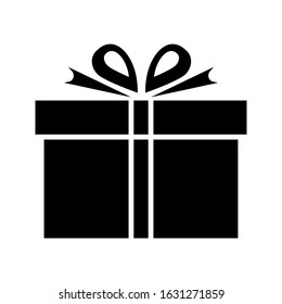 gift box icon, package in gift wrap, christmas gift icon