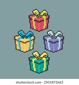 ICONO DE CAJA DE REGALO PIXEL ART