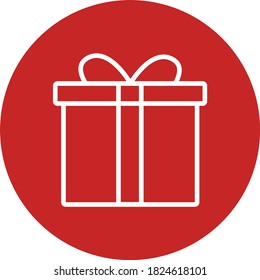 Gift box icon. Present - a personal offer. Gift wrapping.
