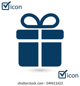 Gift box icon. Present - a personal offer. Gift wrapping.