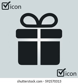 Gift box  icon. Present - a personal offer. Gift wrapping.