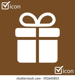 Gift box  icon. Present - a personal offer. Gift wrapping.
