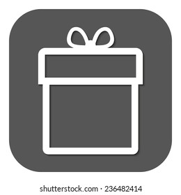 Gift box icon. Present symbol. Flat. Vector illustration