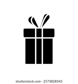 Gift box icon. Present symbol. Flat design style eps 10