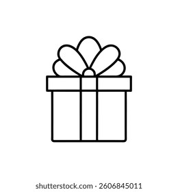 Gift box icon. Present gift box tied, open, and sparkle for christmas, birthday, valentine, wedding event, party, celebration, and achievement success. Vector illustration
