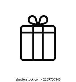 Gift box icon. Present vector sign