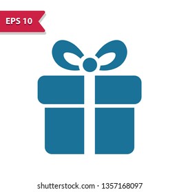 Gift Box Icon. Professional pixel-aligned icon in glyph style.
