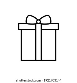 Gift box icon, Gift box with ribbon icon, 