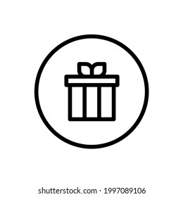 Geschenkbox-Symbol mit abgerundetem Stil