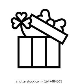 Icono de caja de regalo, ilustración vectorial relacionada con el día de San Patrick