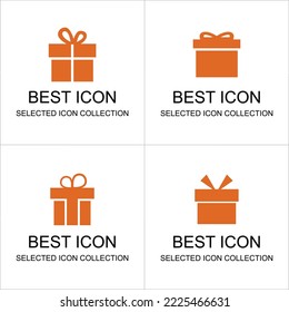 gift box icon set can be used for digital and print