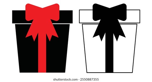 Gift box icon set. Gift box for the holiday. Abstract Gift Boxes Collection Set logo Vector Design Icons Symbol . vector illustration on white background eps 10. gift box icon.