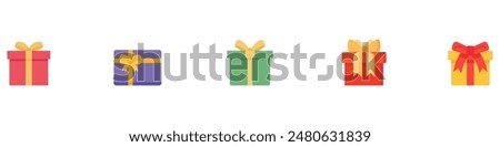 Similar – Image, Stock Photo Gift box wrapping concept