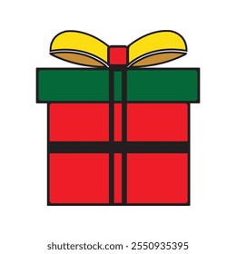 The gift box icon set is a modern graphic illustration that can be used for website design, logo, app, template, and user interface designs.