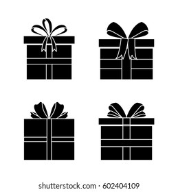 gift box icon set over white background. vector illustration