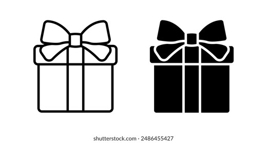 Gift Box icon set. packaging with ribbon icon. Gift sign. for mobile concept and web design. vector illustration on white background