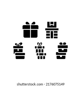 Gift Box Icon Set Vector Symbol Design Illustration