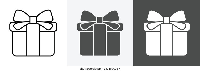 Gift Box icon set vector art