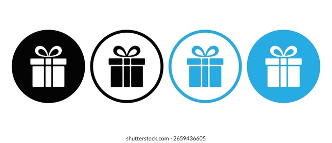 gift box icon set vector on white backgorund.