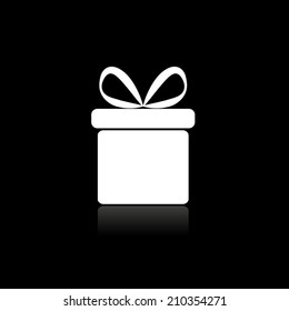 Gift Box Icon Shadow Stock Vector (Royalty Free) 210354271 | Shutterstock