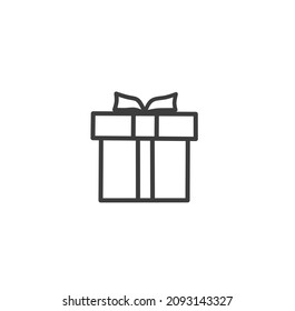 gift box icon.  sign design.  vector graphics on a white background.