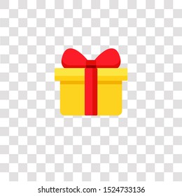gift box icon sign and symbol. gift box color icon for website design and mobile app development. Simple Element from happiness collection for mobile concept and web apps icon.