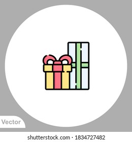 Gift box icon sign vector,Symbol, logo illustration for web and mobile