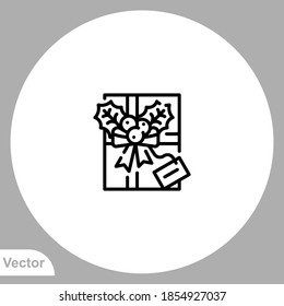 Gift box icon sign vector,Symbol, logo illustration for web and mobile