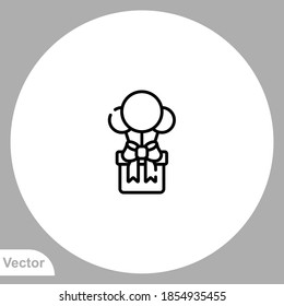 Vector de signo de icono de caja de regalo,Símbolo, ilustración de logotipo para web y móvil