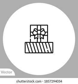 Gift box icon sign vector,Symbol, logo illustration for web and mobile