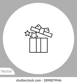 Gift box icon sign vector,Symbol, logo illustration for web and mobile