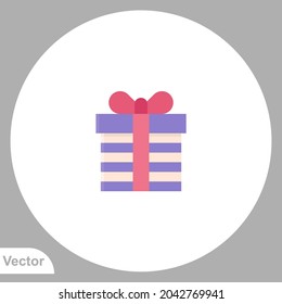 Gift box icon sign vector,Symbol, logo illustration for web and mobile