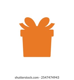 Gift box icon Silhouette vector.