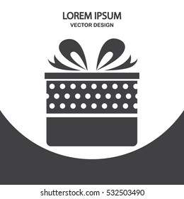 Gift box icon. Simple design for web and mobile