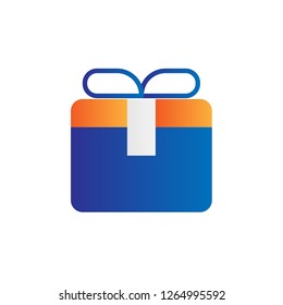 gift box icon with simple modern style and flat gradient concept design vector eps 10 