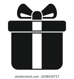 Gift box icon simple vector. Package deal promotion. Card elegant rate