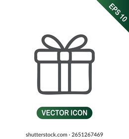 Gift box icon. Simple vector illustration. 