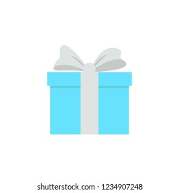 Gift box icon, special present idea. Flat design vector illustration. Celebration event, surprising gift. Vector illustration