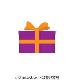 Gift box icon, special present idea. Flat design vector illustration. Celebration event, surprising gift. Vector illustration
