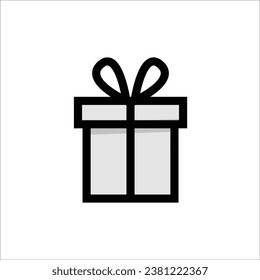 Vector de material de icono de caja de regalo