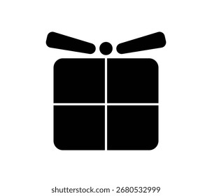Icono de caja de regalo. Símbolo de sorpresa o presente