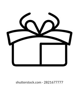 Gift box icon. Surprise present. Birthday celebration. Festive occasion. Wrapped package. Holiday gift. Special delivery. Celebration symbol. Happy moment.