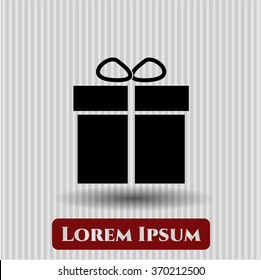 Gift box icon or symbol