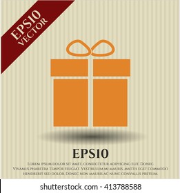 Gift box icon or symbol