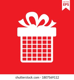 Icono de la caja de regalo. Símbolo de regalo. Ilustración vectorial Eps 10.