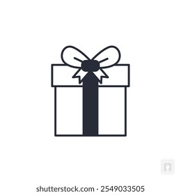 Gift box icon. Gift box Symbol sign for mobile concept and web design. Vector icon, Logo illustration, Vector graphics